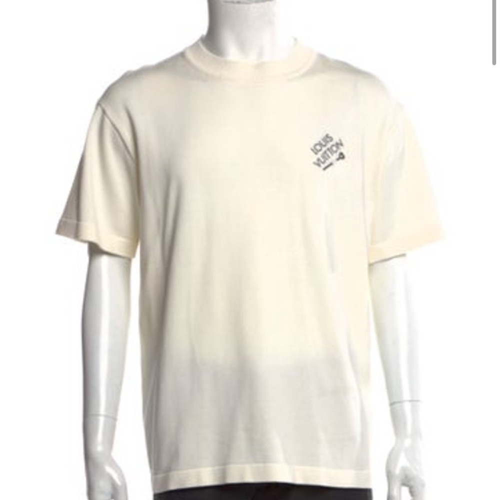 White signature, Louis Vuitton knit sweater shirt. Brand new original with tags.